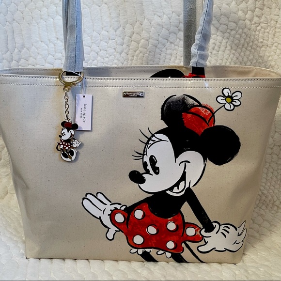 ♠️ 🆕 Kate Spade SET Minnie Mouse TOTE and a KEYCHAIN - Picture 4 of 16